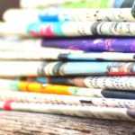 Zeitungspapier im Garten
