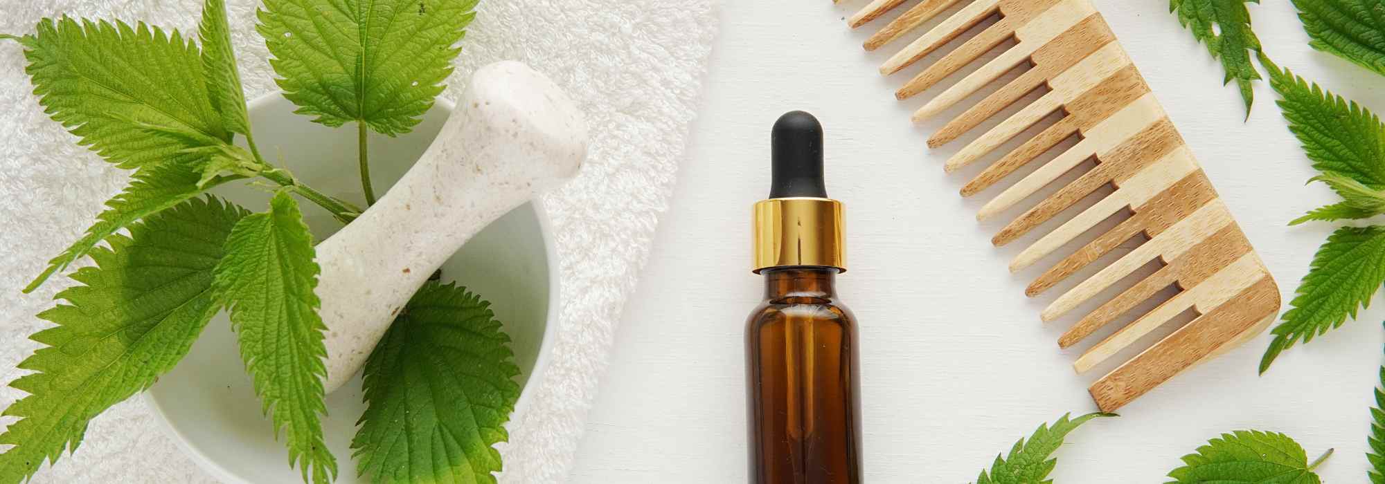 Gesundes, kräftiges Haar mit Gartenpflanzen