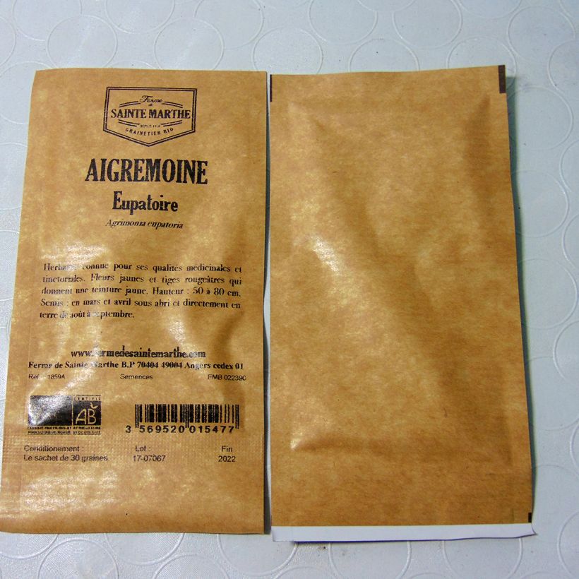 Example of Agrimonia eupatoria Bio - Gemeiner Odermennig per pack of 30 seeds as you get