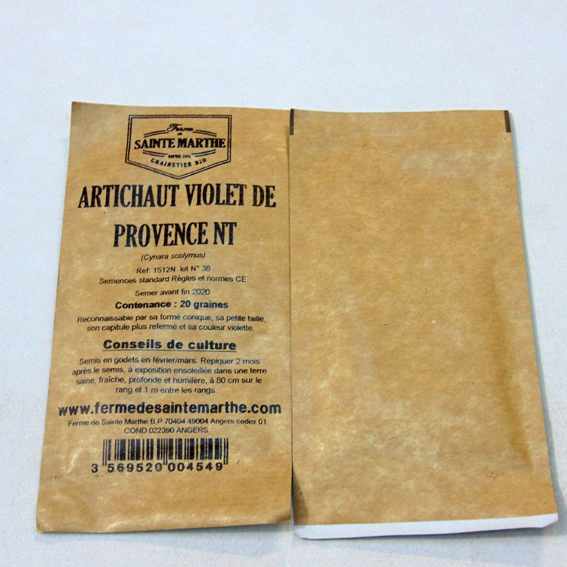Example of Artischocke Violet de Provence Bio - Ferme de Sainte Marthe per pack of 20 seeds as you get