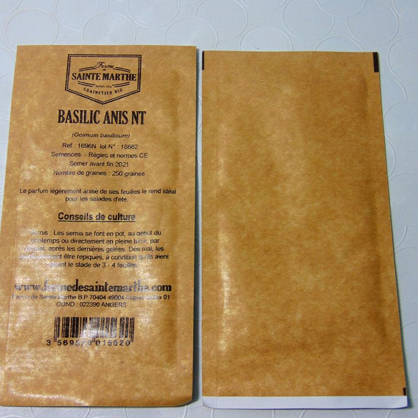 Example of Basilikum Anis per pack of 200 seeds as you get