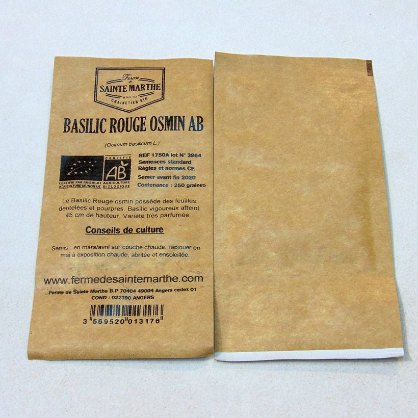 Example of Basilikum Osmin AB per pack of 250 seeds (0.33g) as you get