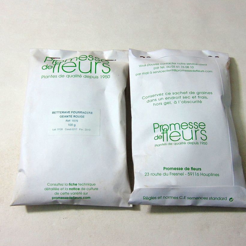 Example of Rote Bete Große Rote Futterrüben per pack of 4000 seeds (100g) as you get