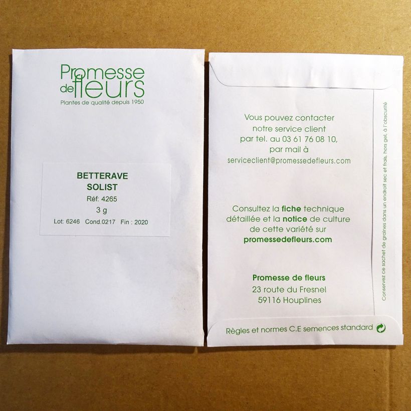 Example of Rote Bete Solist per pack of 200 seeds (4g) as you get