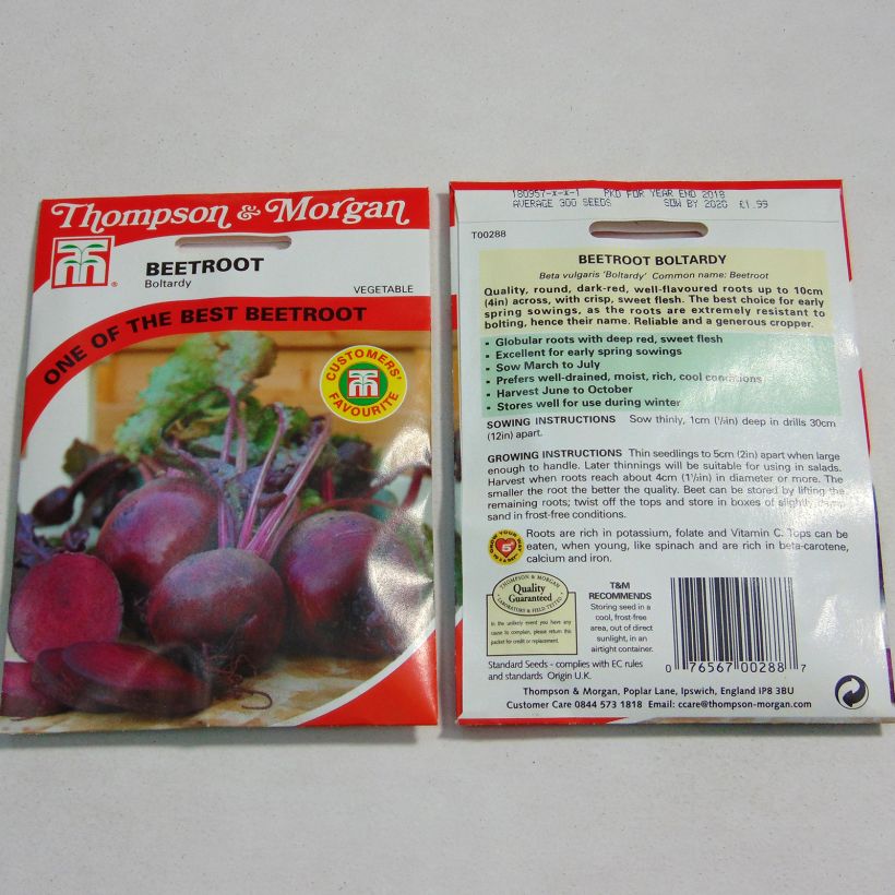 Example of Rote Bete Boltardy per pack of 350 seeds as you get