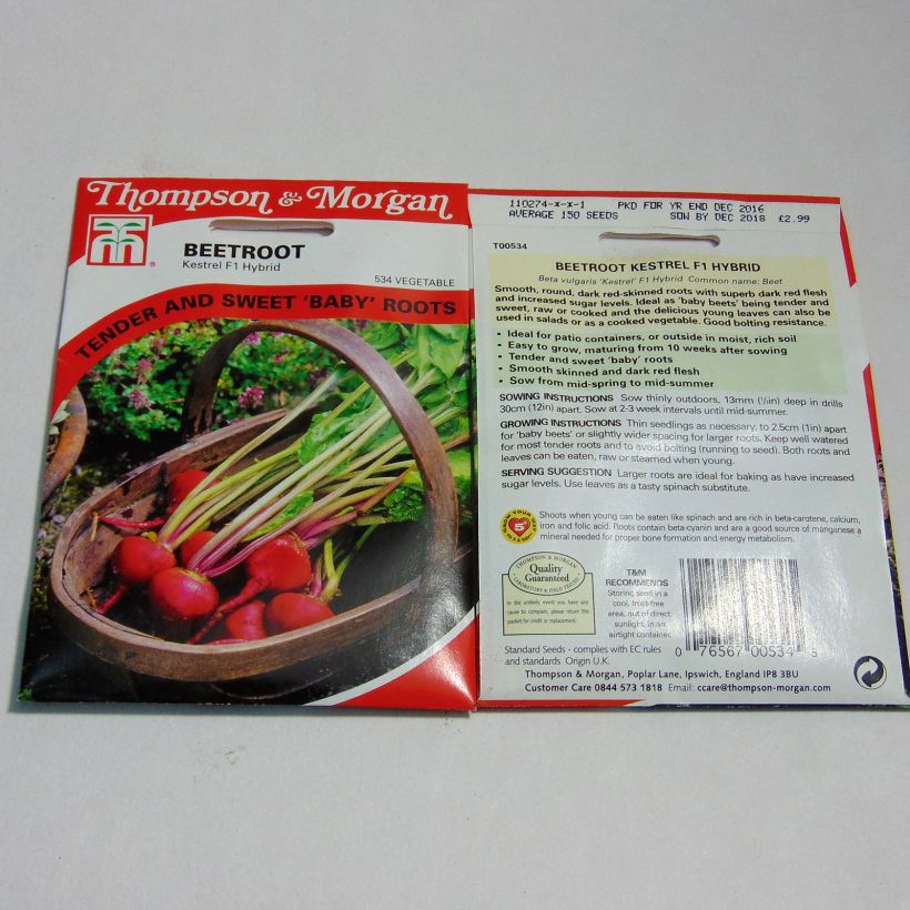 Example of Rote Bete Kestrel F1 per pack of 150 seeds as you get