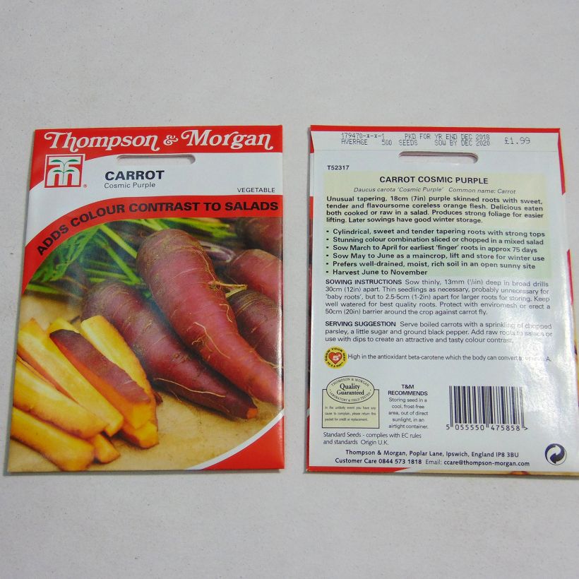 Example of Möhre Cosmic Purple per pack of 500 seeds as you get