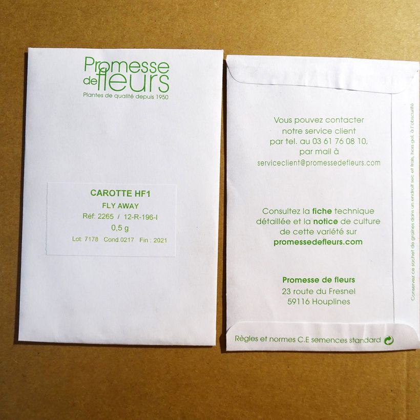Example of Möhre Fly Away F1 per pack of 400 seeds (0,5g) as you get