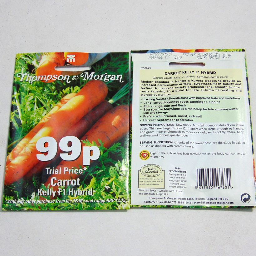 Example of Möhre Kelly per pack of 400 seeds as you get