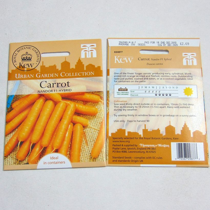 Example of Möhre Nandor F1 per pack of 350 seeds as you get