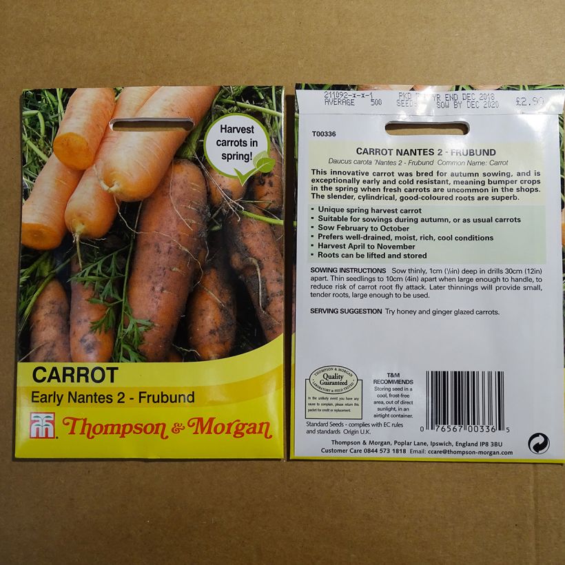 Example of Möhre Nantes 2 - Frubund per pack of 500 seeds as you get