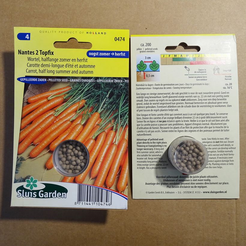 Example of Möhre Nantes 2 Topfix (Samen) per pack of 200 seeds - Coated seeds as you get