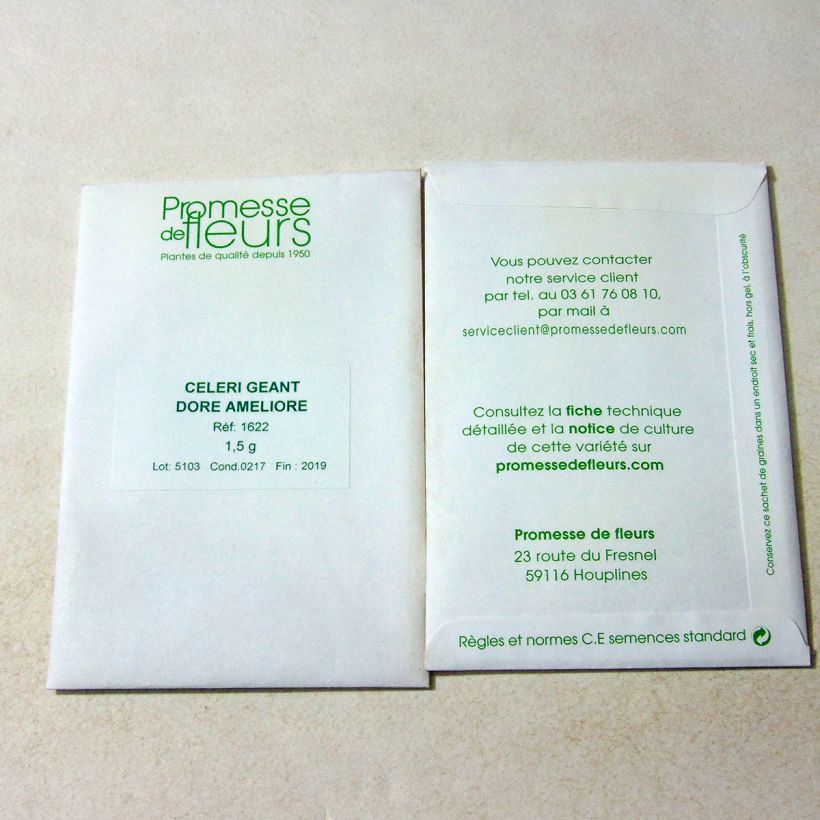 Example of Echter Sellerie Goldener Riese per pack of 2000 seeds (1,5g) as you get