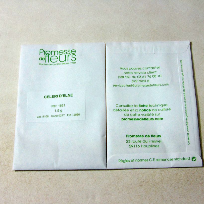 Example of Echter Sellerie D'Elne per pack of 3000 seeds (1,5g) as you get