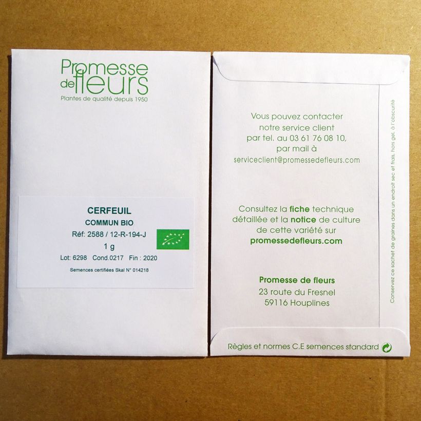 Example of Garten-Kerbel Bio - Anthriscus cerefolium per pack of 500 seeds (1,5g) as you get