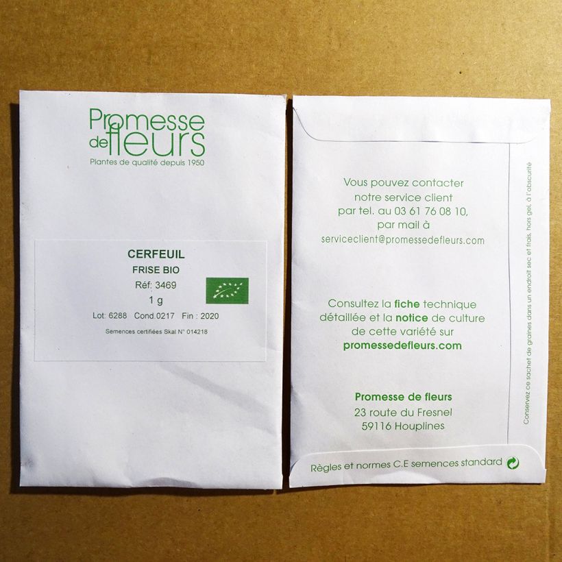 Example of Garten-Kerbel Crispum Bio - Anthriscus cerefolium per pack of 500 seeds (1,5g) as you get