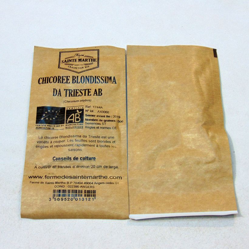 Example of Blattzichorie Biondissima Da Trieste Bio - Ferme de Sainte Marthe per pack of 500 seeds as you get