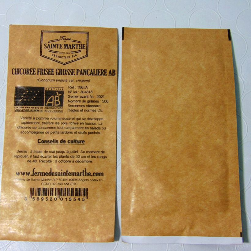 Example of Endivie Grosse Pancalière Bio - Ferme de Sainte Marthe per pack of 600 seeds (2g) as you get