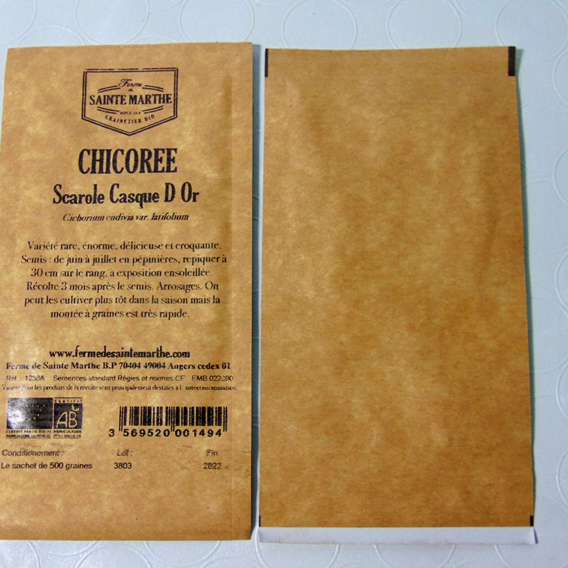 Example of Endivie Escariol Casque d'Or Bio - Ferme de Sainte Marthe per pack of 500 seeds as you get