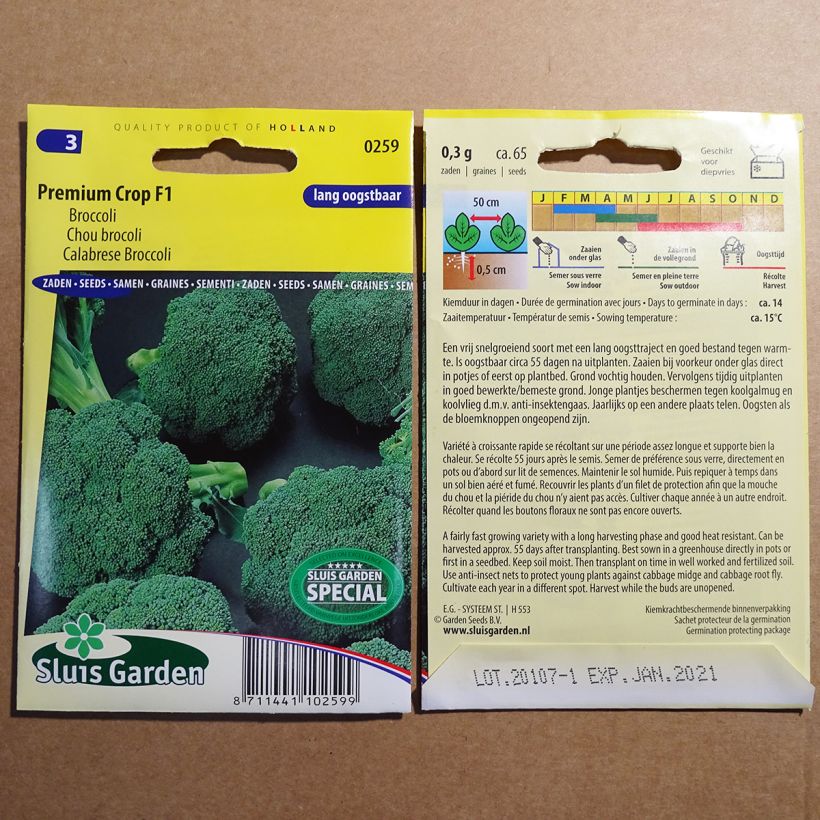 Example of Brokkoli Premium Crop F1 die Tüte mit 65 Samen as you get