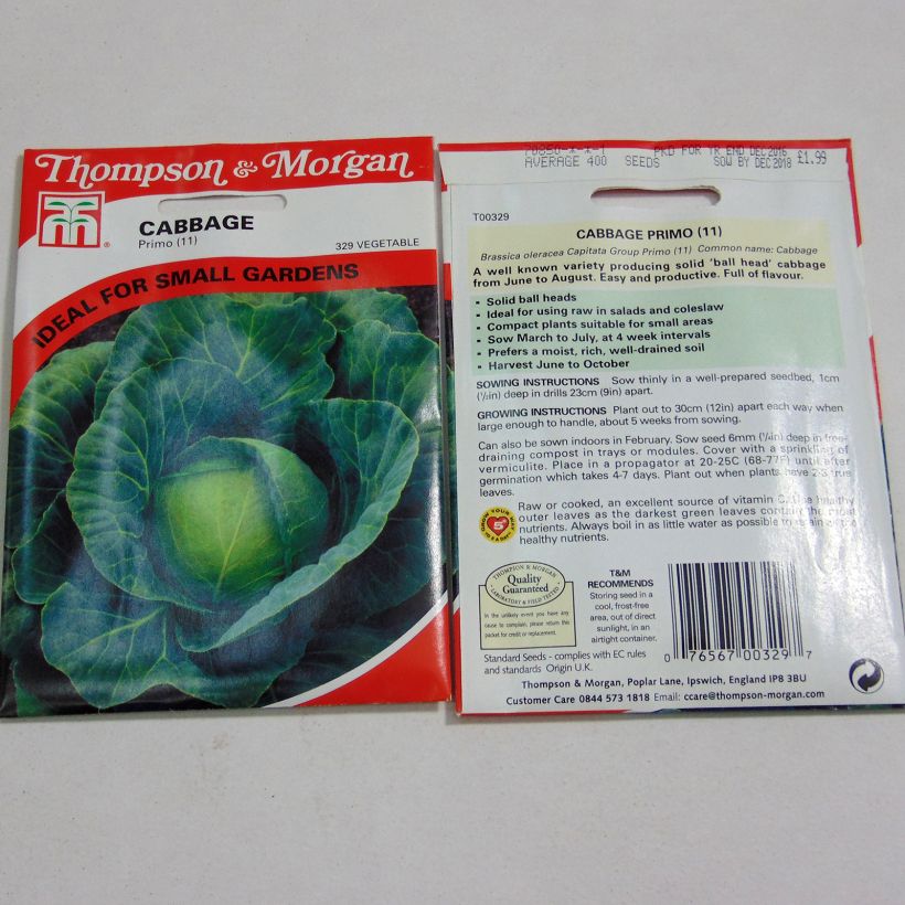 Example of Weißkohl Primo per pack of 400 seeds as you get