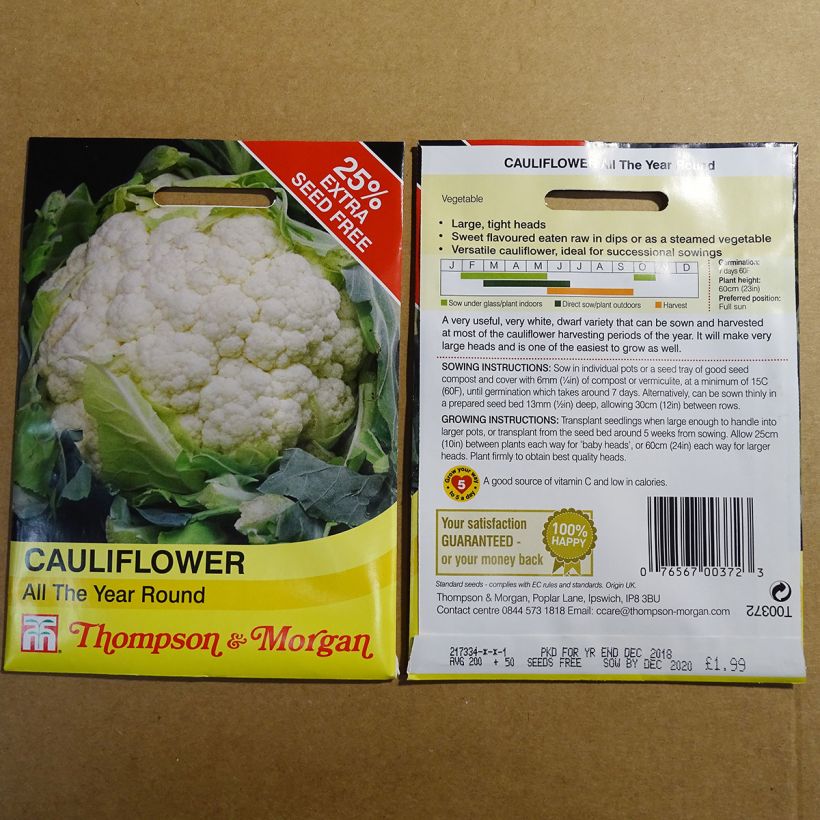 Example of Blumenkohl All The Year Round die Tüte mit 325 Samen as you get
