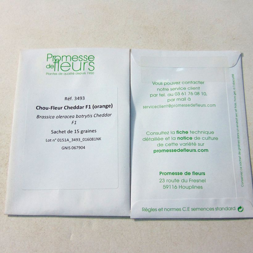Example of Blumenkohl Cheddar per pack of 15 seeds as you get