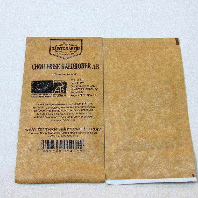 Example of Rübenkohl Halbhoher Grüner Krauser Bio - Ferme de Sainte Marthe per pack of 200 seeds as you get