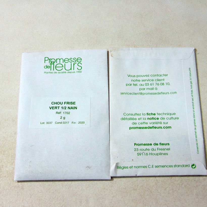 Example of Grünkohl Halbhoher per pack of 500 seeds (2g) as you get
