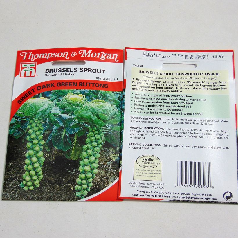 Example of Rosenkohl Bosworth F1 die Tüte mit 30 Samen as you get