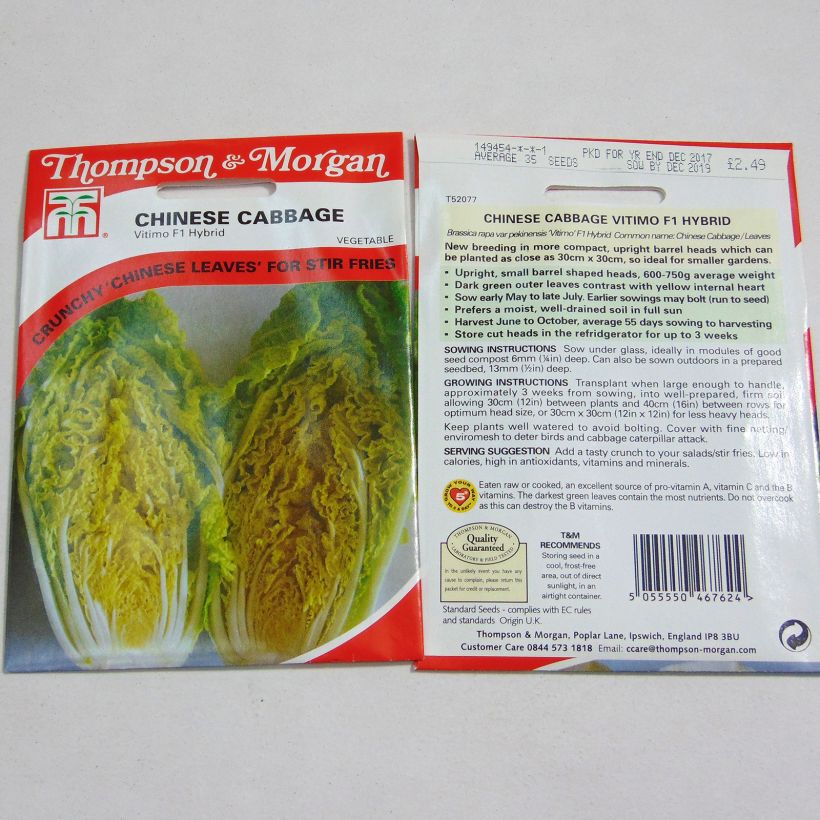 Example of China-Kohl Vitimo F1 per pack of 35 seeds as you get