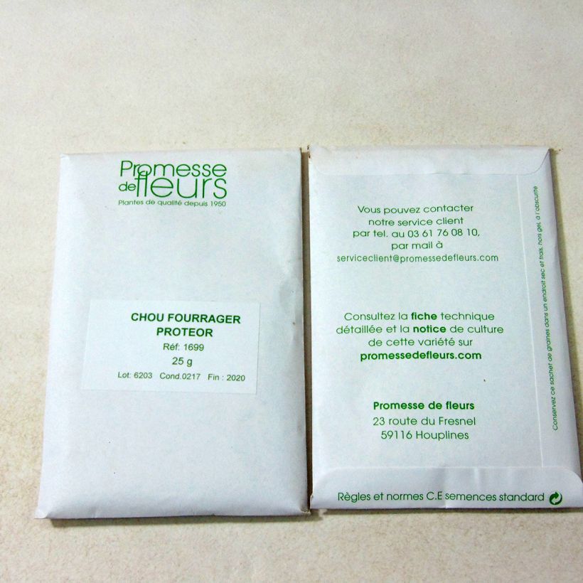 Example of Blattkohl Proteor per pack of 5000 seeds (25g) as you get