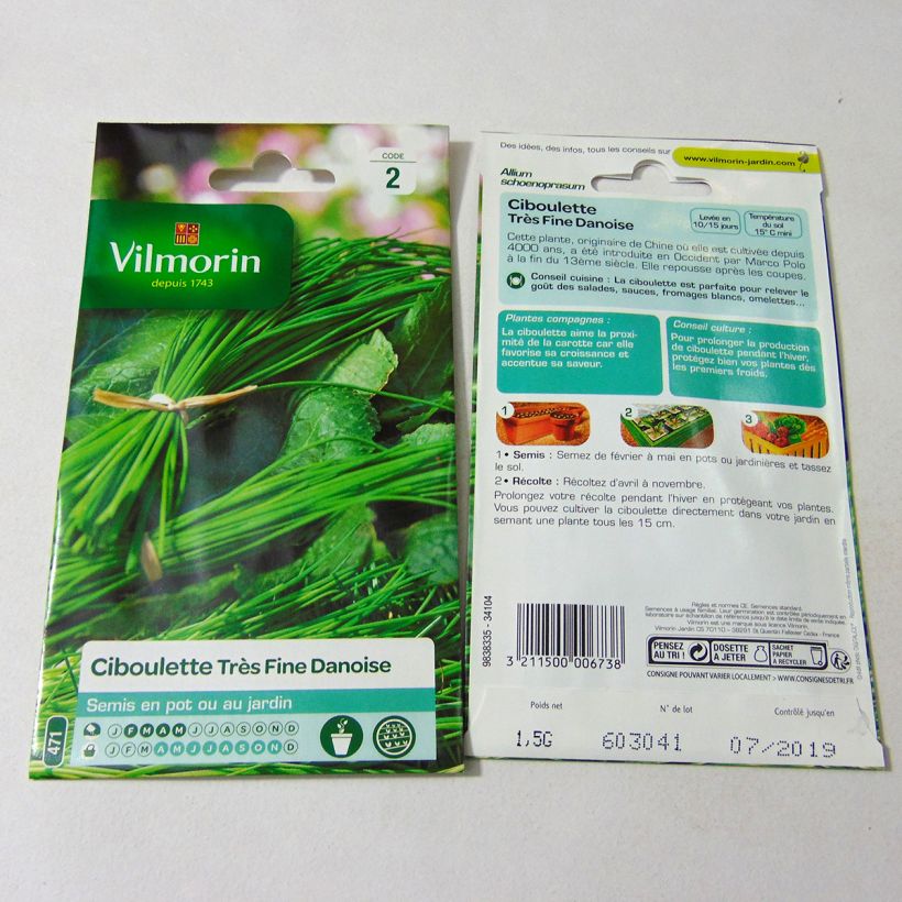 Example of Feiner Schnittlauch - Vilmorin per pack of 480 seeds (1g) as you get