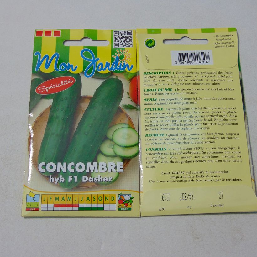 Example of Salat-Gurke Dasher F1 per pack of 35 seeds (1g) as you get