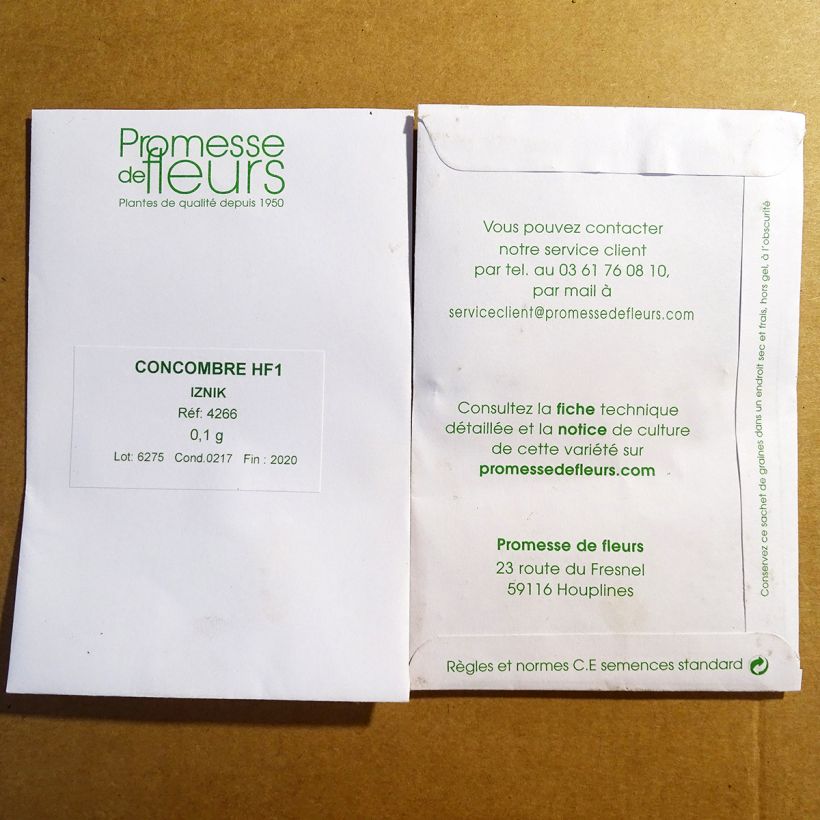 Example of Snack-Gurke Iznik F1 per 0,1 g seed pack as you get