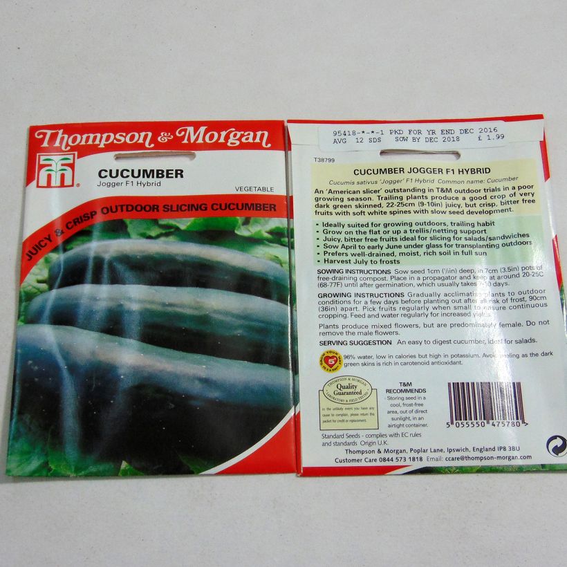 Example of Salat-Gurke Jogger F1 per pack of 12 seeds as you get