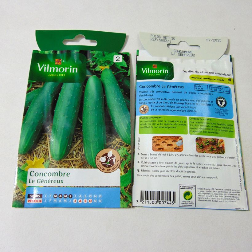 Example of Salat-Gurke Le Généreux - Vilmorin per pack of 105 seeds (3g) as you get