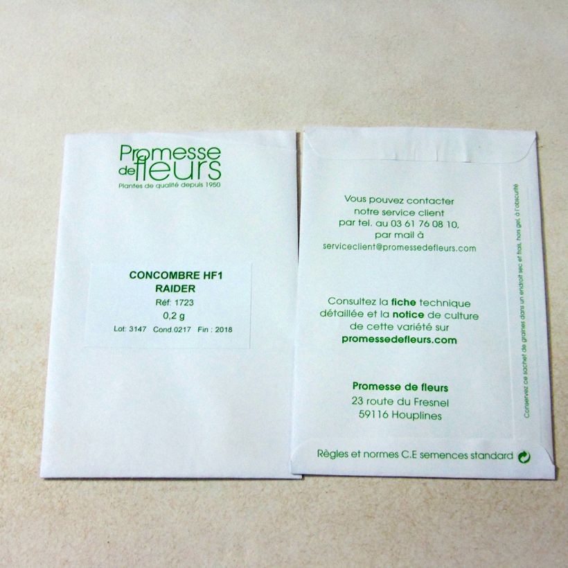 Example of Salat-Gurke Breso HF1 per pack of 6 ? 8 seeds (0,2g) as you get