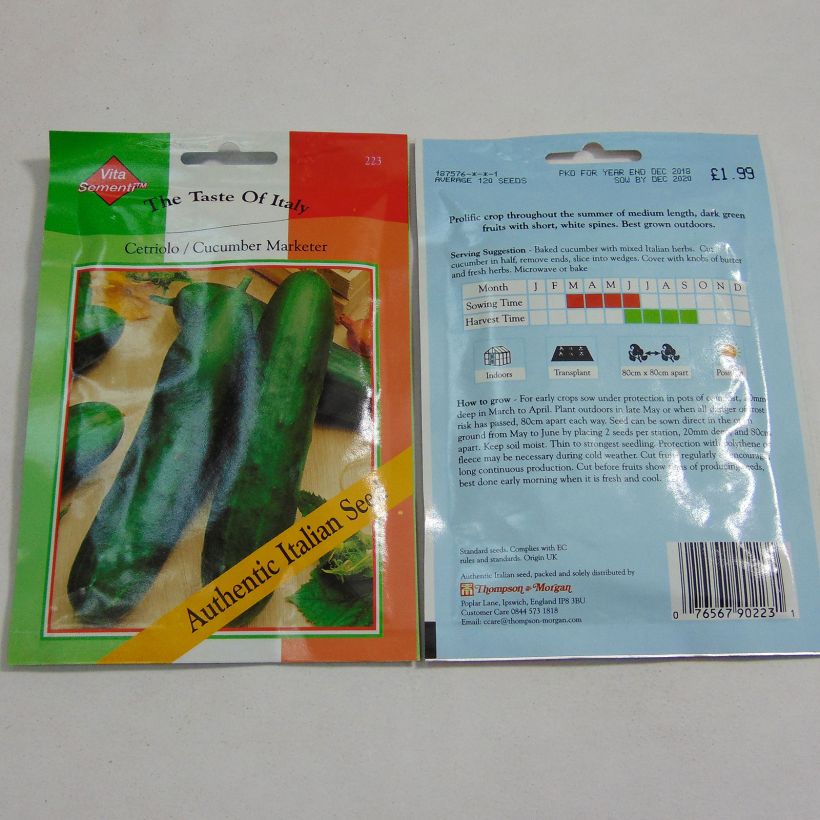 Example of Salat-Gurke Cetriolo Marketer die Tüte mit 120 Samen as you get