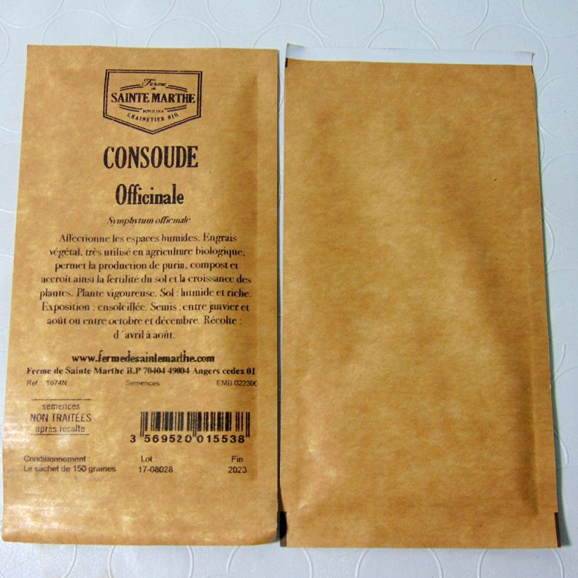 Example of Gemeiner Beinwell - Ferme de Sainte Marthe - Symphytum officinale per pack of 20 seeds as you get