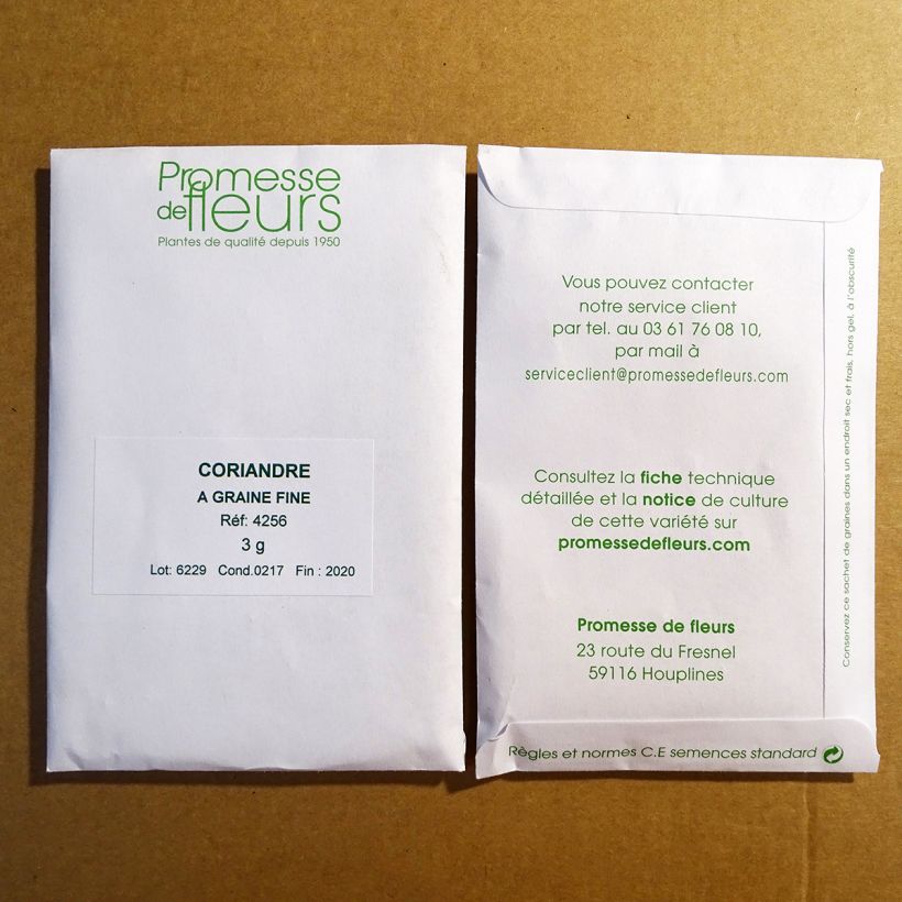 Example of Koriander mit feinen Samen per pack of 250 seeds (3g) as you get