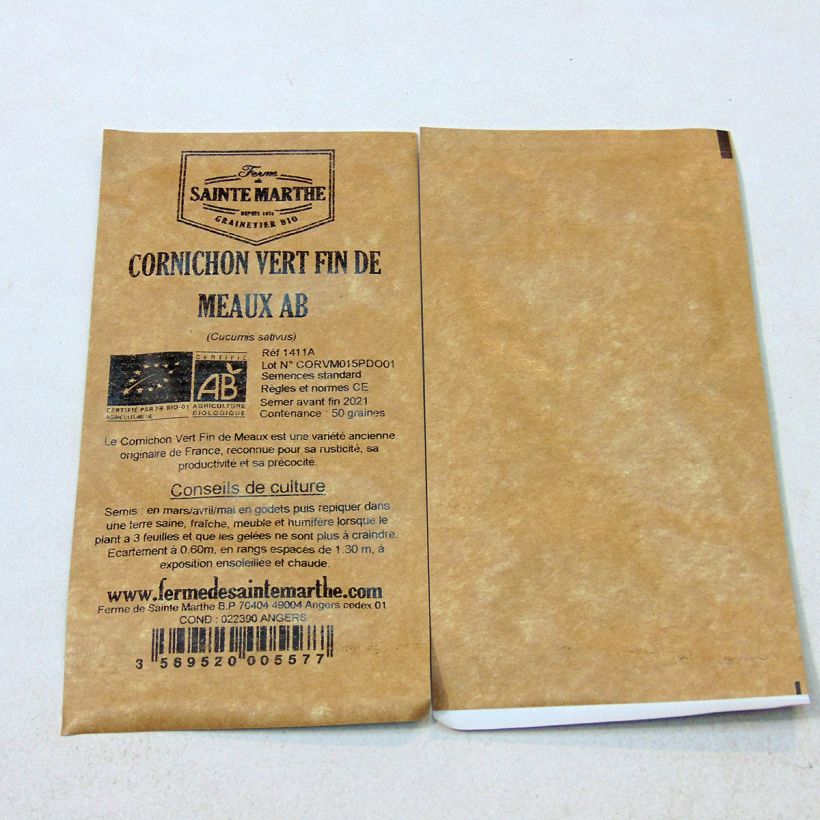 Example of Einlegegurke Fin de Meaux Bio - Ferme de Sainte Marthe per pack of 50 seeds (1g) as you get
