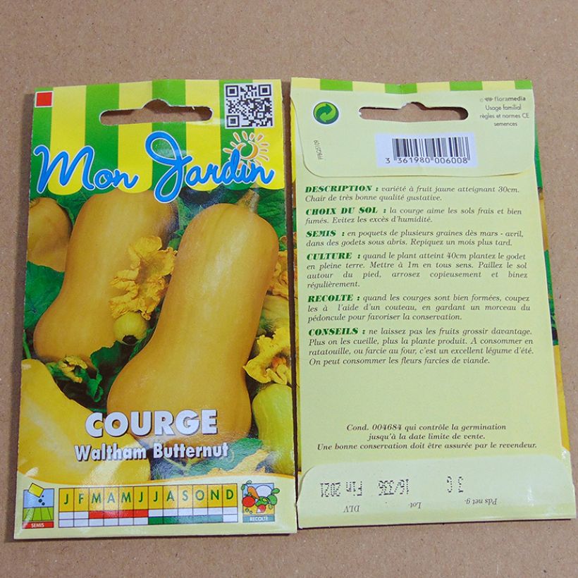 Example of Moschus-Kürbis Waltham Butternut per pack of 18 seeds (3g) as you get