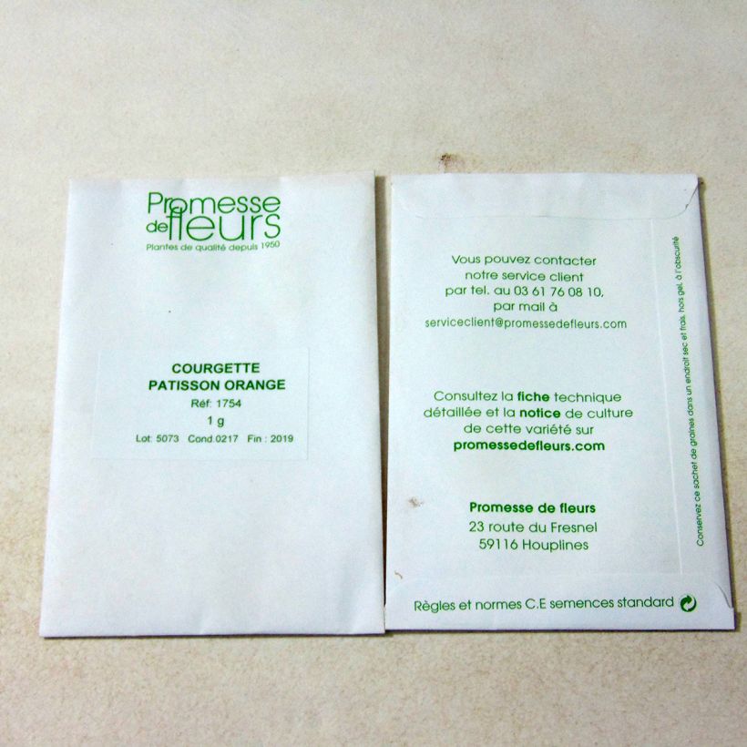 Example of Üfo-Kürbis Pâtisson orange per pack of 8 ? 10 seeds (1g) as you get