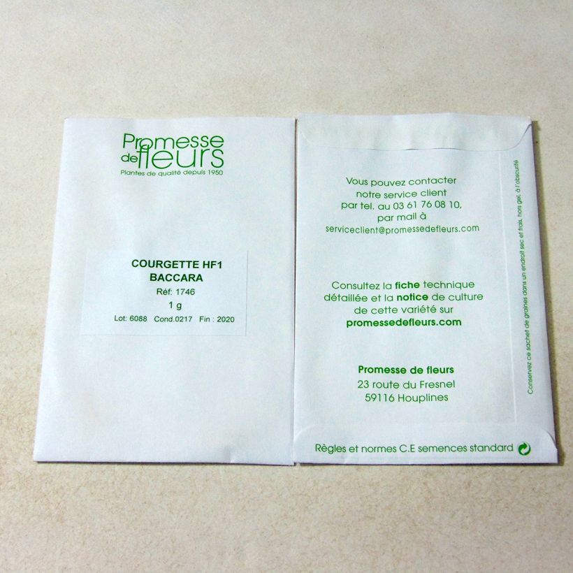 Example of Garten-Kürbis Baccara per 1 g seed pack as you get