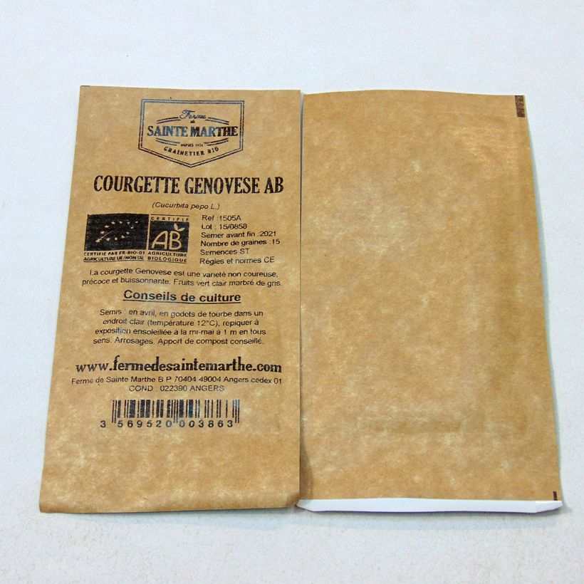Example of Garten-Kürbis Genovese Bio - Ferme de Sainte Marthe per pack of 15 seeds (1g) as you get