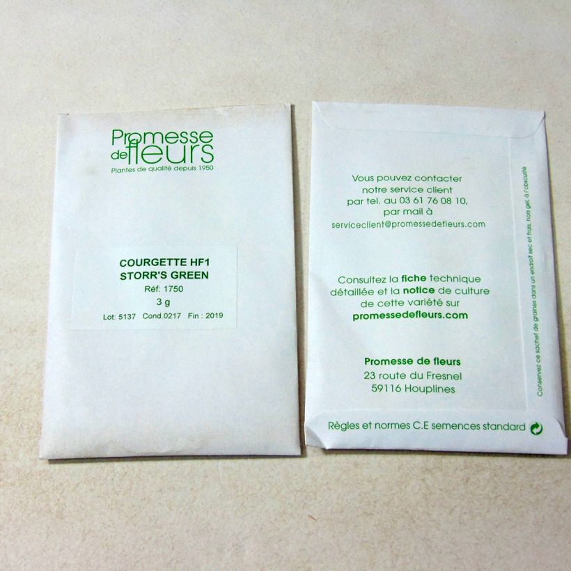 Example of Garten-Kürbis Storr's Green F1 per 5 g seed pack as you get