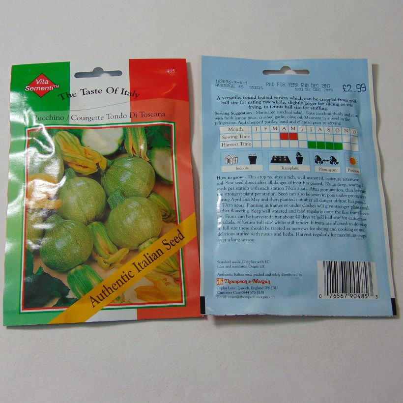 Example of Garten-Kürbis Tondo di Toscana per pack of 45 seeds as you get