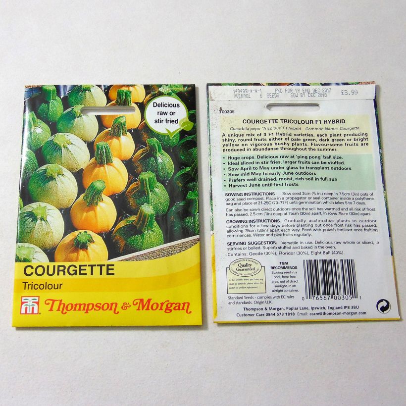 Example of Garten-Kürbis Tricolour F1 per pack of 5 seeds as you get