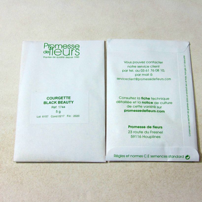 Example of Garten-Kürbis Black Beauty per pack of 35 seeds (5g) as you get